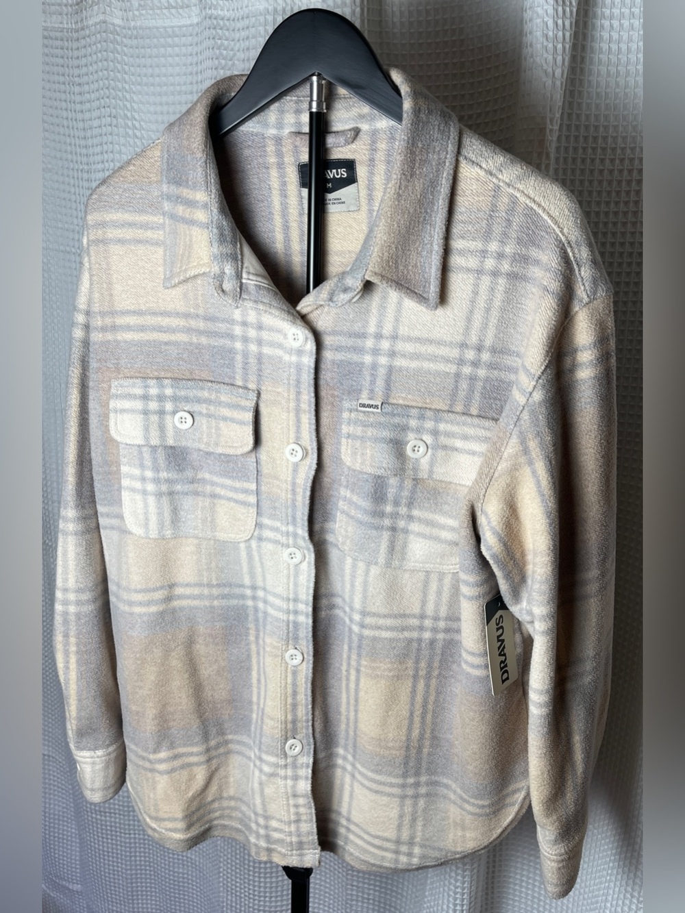 Woman's Dravus Fleece Shacket Neutral Plaid NWT size M‎